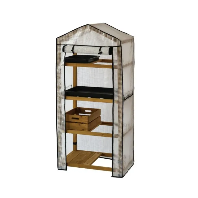 World Botanics VegTrug Nursery kweekkas naturel hout compact