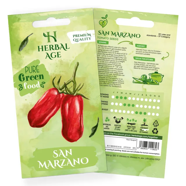 Herbal Age Premium San Marzano tomatenzaden 20 zaden saus