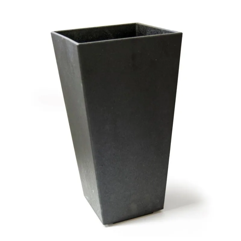 Sonata Recycled plantenpot 50cm leisteen 19L 2 stuks