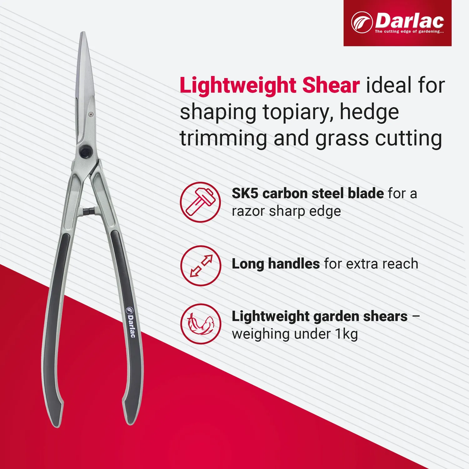 Darlac Lightweight 8 inch heggenschaar koolstofstaal