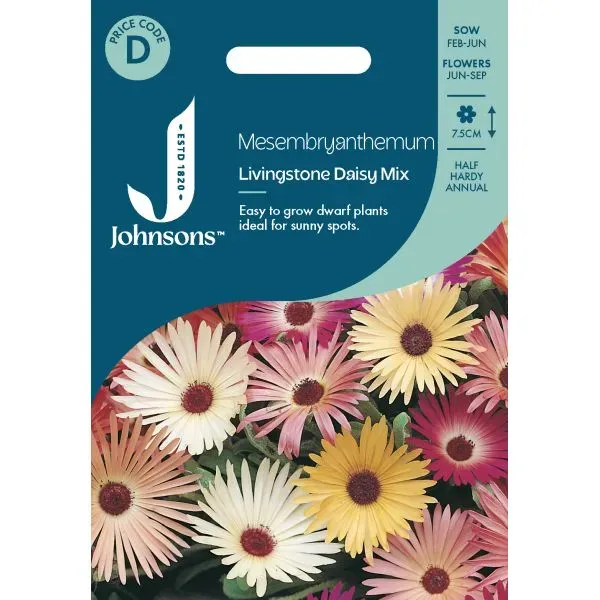 Johnsons Mesembryanthemum Livingstone Daisy zaden zonnig
