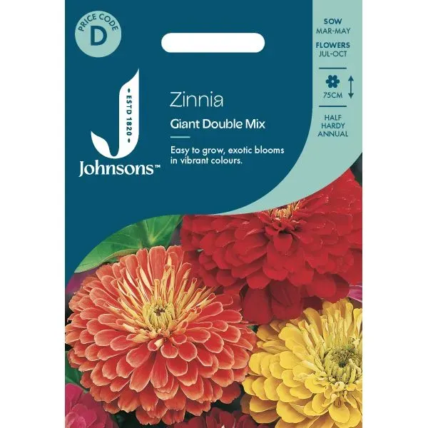 World Botanics Giant Double Mix zinniazaden gemengd
